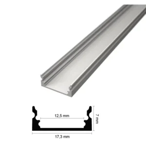 Alumínium profil, LED szalaghoz. Opál burkolattal ! SLP-1 - fehér