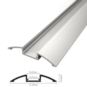 Alumínium profil, LED szalaghoz. Opál burkolattal ! SLP-4 - fehér