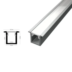 Alumínium profil, LED szalaghoz. Opál burkolattal ! SLP-11 - szürke