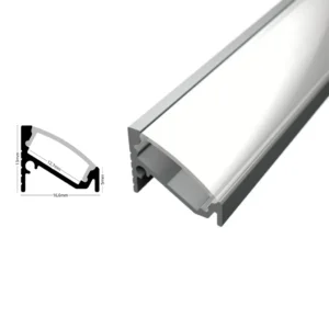 Alumínium profil, LED szalaghoz. Opál burkolattal ! SLP-9 - szürke